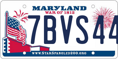 MD license plate 7BVS440