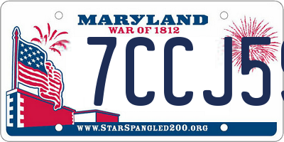 MD license plate 7CCJ59