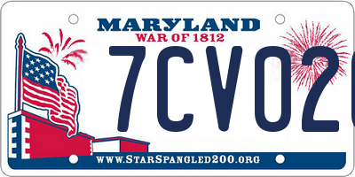 MD license plate 7CV026