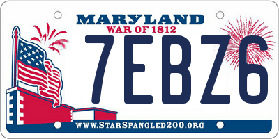 MD license plate 7EBZ61