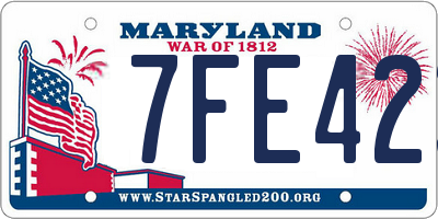 MD license plate 7FE423