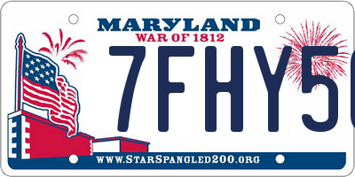 MD license plate 7FHY56