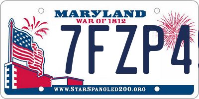 MD license plate 7FZP49