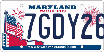 MD license plate 7GDY264