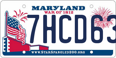 MD license plate 7HCD637