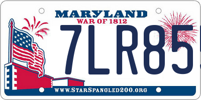 MD license plate 7LR855