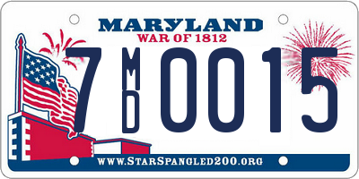 MD license plate 7MD0015