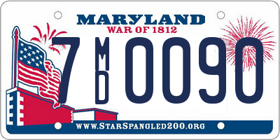 MD license plate 7MD0090