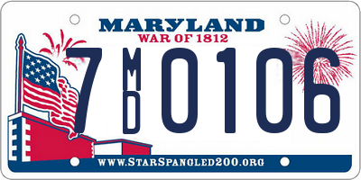 MD license plate 7MD0106