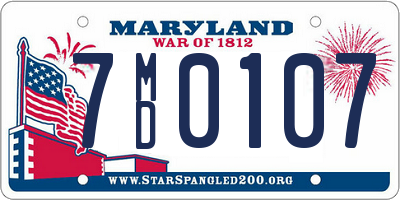 MD license plate 7MD0107