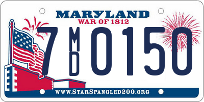 MD license plate 7MD0150