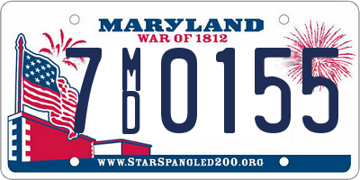 MD license plate 7MD0155