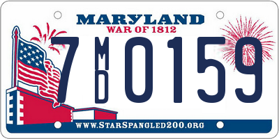 MD license plate 7MD0159