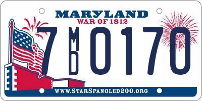 MD license plate 7MD0170