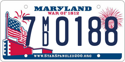 MD license plate 7MD0188