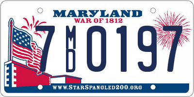 MD license plate 7MD0197