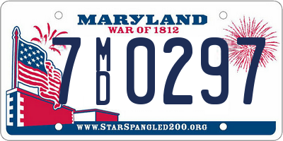 MD license plate 7MD0297