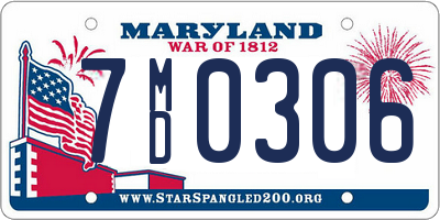 MD license plate 7MD0306