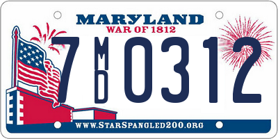 MD license plate 7MD0312