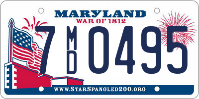 MD license plate 7MD0495