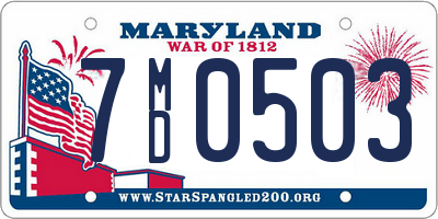 MD license plate 7MD0503
