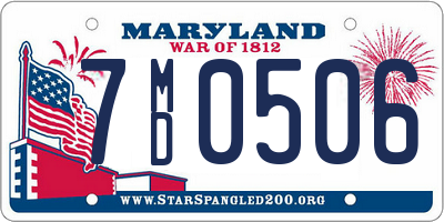 MD license plate 7MD0506