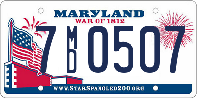 MD license plate 7MD0507