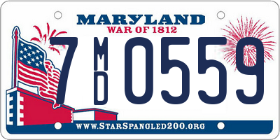 MD license plate 7MD0559