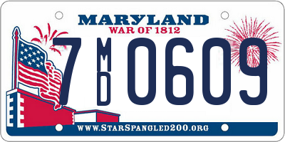 MD license plate 7MD0609