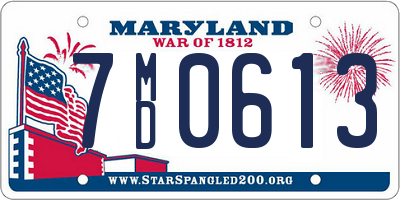 MD license plate 7MD0613