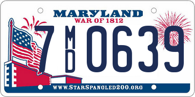 MD license plate 7MD0639