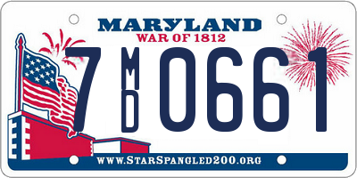 MD license plate 7MD0661