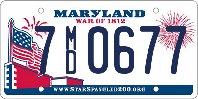 MD license plate 7MD0677