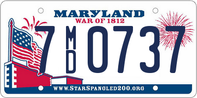 MD license plate 7MD0737