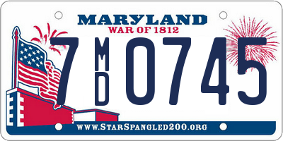 MD license plate 7MD0745