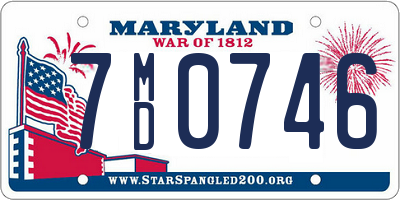 MD license plate 7MD0746