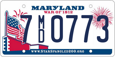 MD license plate 7MD0773