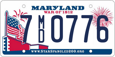 MD license plate 7MD0776