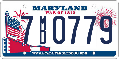 MD license plate 7MD0779