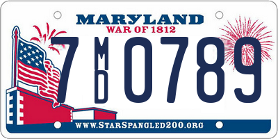 MD license plate 7MD0789