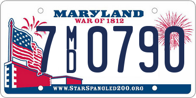 MD license plate 7MD0790