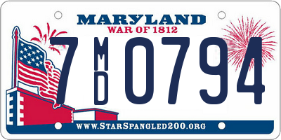 MD license plate 7MD0794