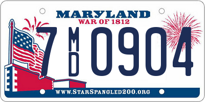 MD license plate 7MD0904