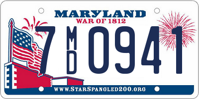 MD license plate 7MD0941