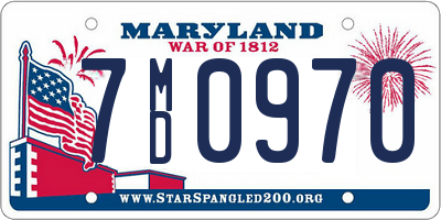 MD license plate 7MD0970