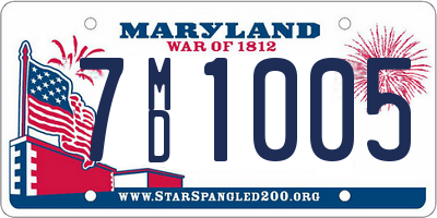 MD license plate 7MD1005