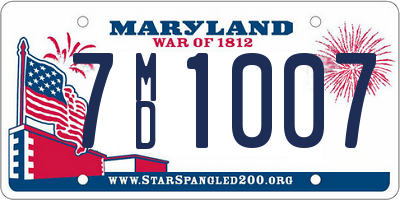 MD license plate 7MD1007