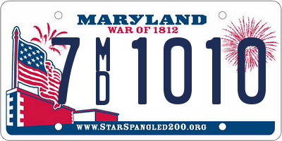 MD license plate 7MD1010