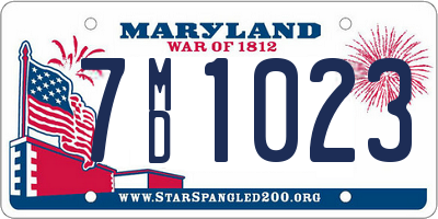 MD license plate 7MD1023