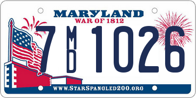 MD license plate 7MD1026